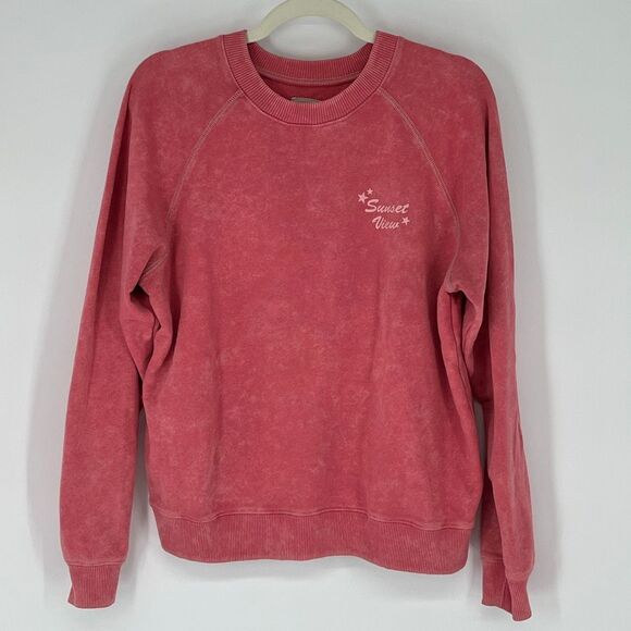 BILLABONG Sweatshirt Womens Medium Salt And Sand Guava Pink Sunset View Pullover - Picture 3 of 14